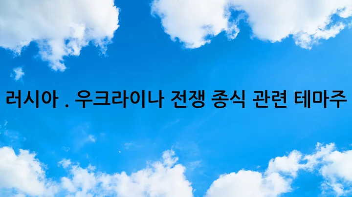 러시아 . 우크라이나 전쟁 종식 관련 테마주.삼부토건.다산네트웍스
