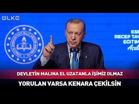 "We will have no dealings with those who steal state property!" Erdoğan's words were met with sta...