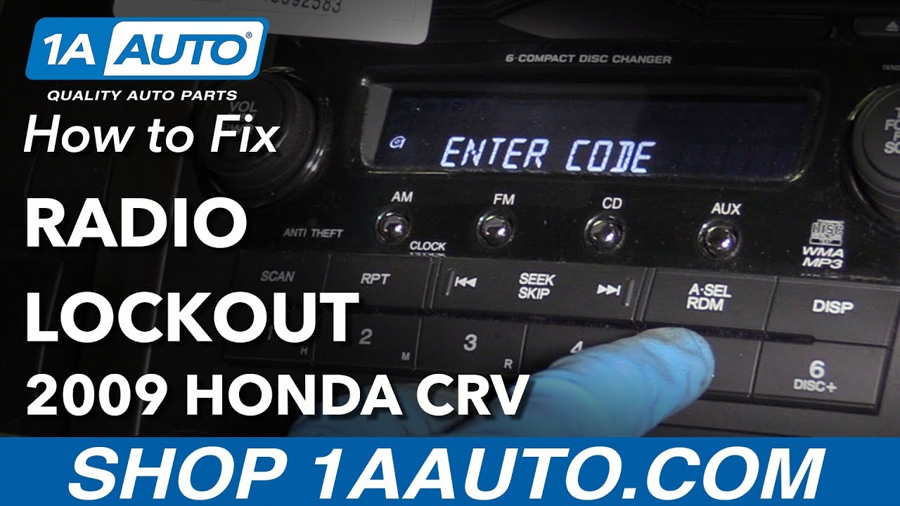 Ligero Patriótico Aptitud How to Fix Radio Lockout 07-11 Honda CR-V - YouTube