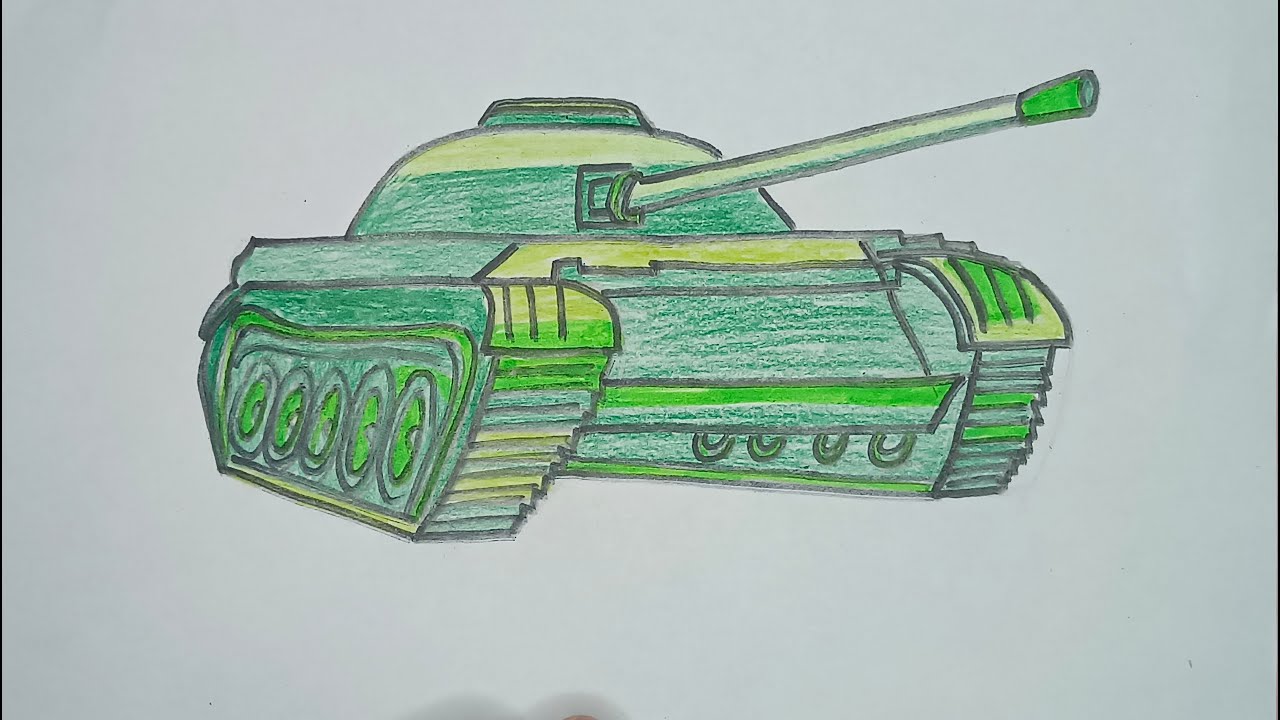 How To Draw a Realistic Tank Tank Drawing Easy YouTube