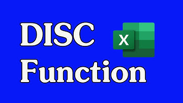 How to Use the DISC Function in Excel