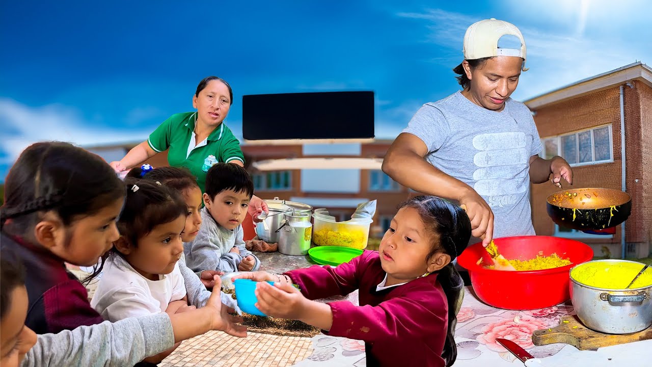 Cocine en la casa de NATHALIA para la escuela de JUANITO 