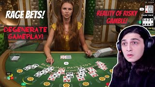 8 Minutes RISKY Gamble Of 10,000$ On Blackjack Private Table!