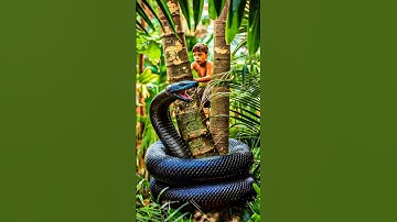 Anaconda Snake Attack On Village Boy In Tree Short #anaconda #snake #anacondasnake #python #animals