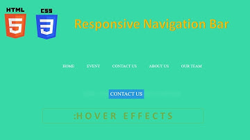 Responsive Navigation Bar Hover Effect || HTML,CSS|| #4