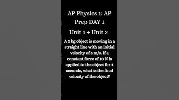 AP Physics 1 problem involving concepts of Kinematics and forces. AP prep Day 1. #physics #apphysics