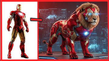 Avengers but transformation super lion 🦁 part 4 all characters Marvel & DC 2025 🥰