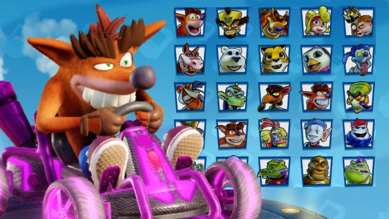 Characters Skins & Kart in Crash Team Racing Nitro Fueled YouTube