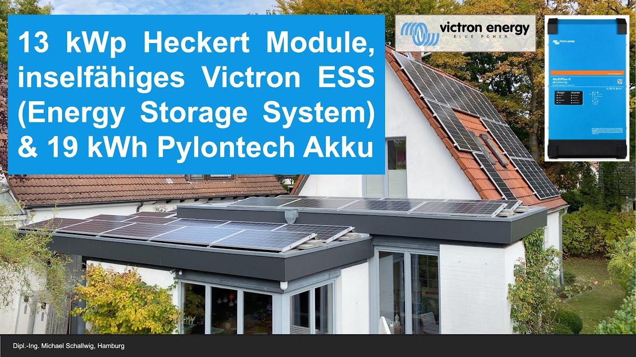 005: Victron Energy Storage System im Einfamilienhaus mit 13 kWp PV und 19 kWh Pylontech Akku
