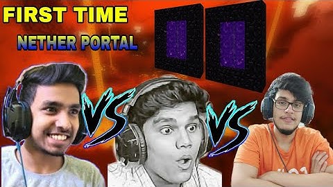 Indian Gamers react To Go First Time In Nether Portal . TECHNO GAMERZ - LIVE INSAAN - BEASTBOY SHUB
