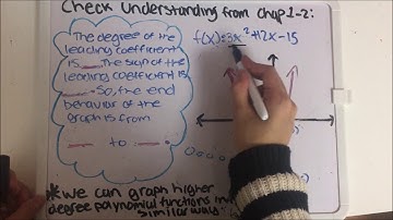 Chapter 1.3 Equations and Graphs of Polynomial Functions