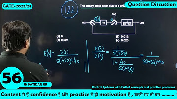 Lec 56 Question Discussion || Control System || SK Patidar Sir || GATE-2023-24