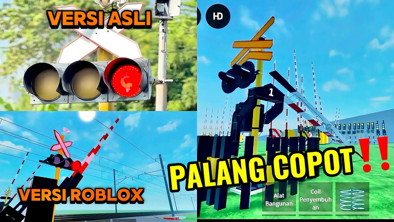 PALANG RUSAK! PALANG ROBLOX ASLI! MAP : INDONESIA RAILROAD CROSSING (BDCI) GAME ROBLOX