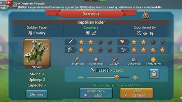 Lords mobile: how to get a very high training speed