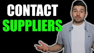 How To Contact WHOLESALE SUPPLIERS | Contact Template