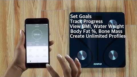 RENPHO Analizador de grasa corporal con bluetooth., ES-CS20M-B, Negro, 1