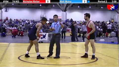 FS Qualifier 74 KG: Nicholas Reiter vs. Matt Moley...