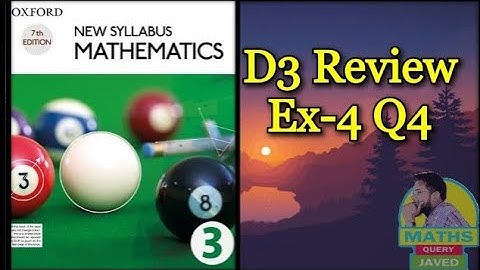 Q4 || Review Ex-4 || NSM || D3 || Indices and standard form || O