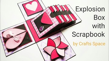 Explosion Box with Scrapbook/Album Tutorial | Valentine Day Card Ideas | By Crafts Space