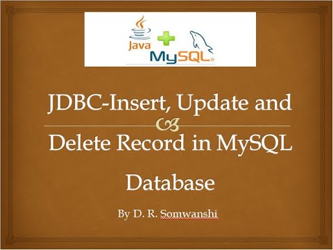 JDBC-Insert Update and Delete Record in MySQL - YouTube