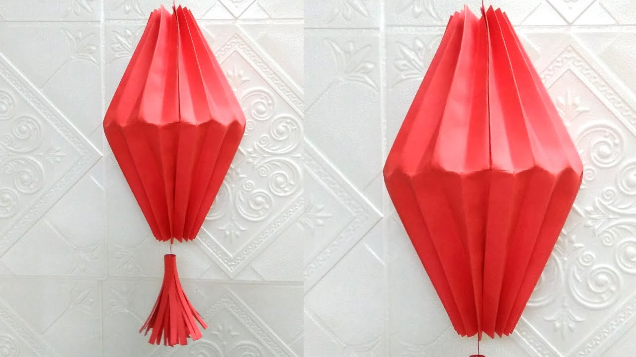 Cách Làm Đèn Lồng Trang Trí Tết Bằng Giấy Đơn Giản -... - youtube