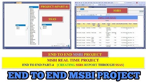 END TO END MSBI PROJECT IN REALTIME||PROJECT-4( PART4)|CREATING SSRS REPORT THROUGH SSAS#ssrs#ssas