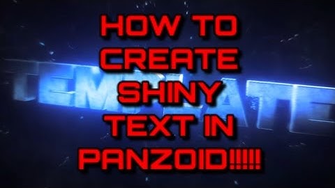 How To Get Shiny Text in Panzoid! From Scratch! Awesome Text Reflections!