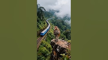 Monkey Saves Train Passengers | True Hero Animal Story | #Shorts #story #ai #youtubeshorts