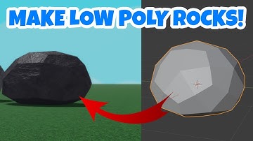 How to make LOW POLY Rocks in Roblox studio / Blender!