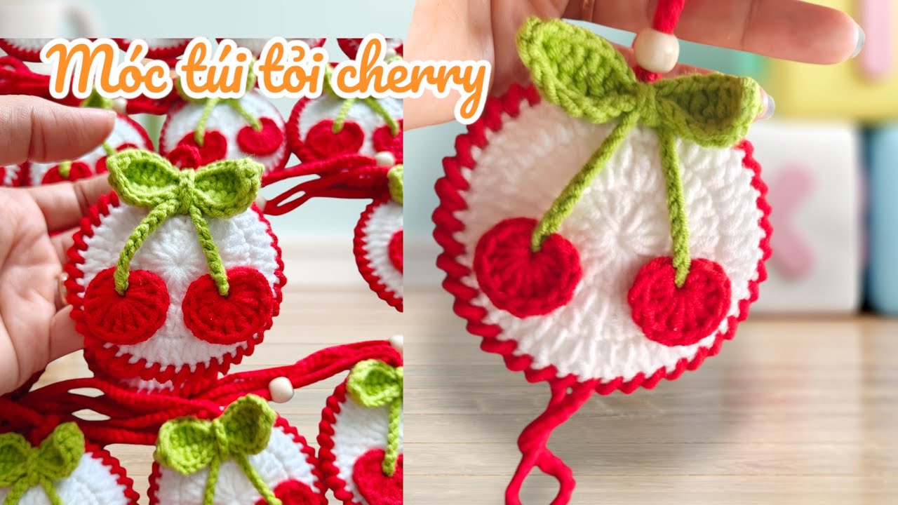 How to crochet bag cherry garlic / móc túi tỏi cherry