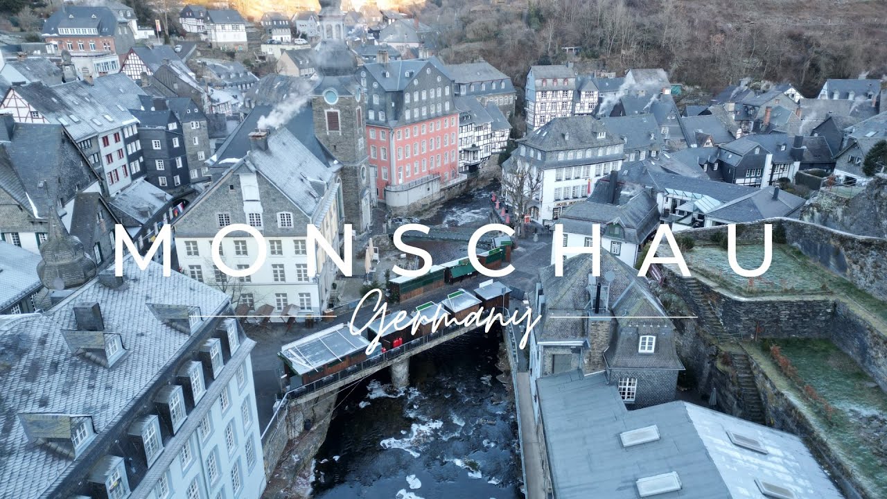 Aerial Tour Of Monschau, Germany: Breathtaking Drone Footage 4K