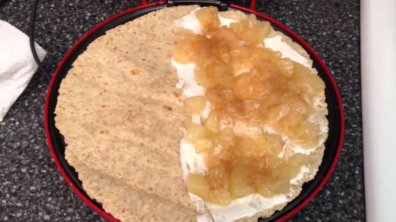 Apple Cinnamon Cream Cheese Dessert Quesadilla! YouTube