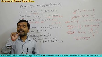 Concept of Binary Operation II द्विआधारी संक्रिया