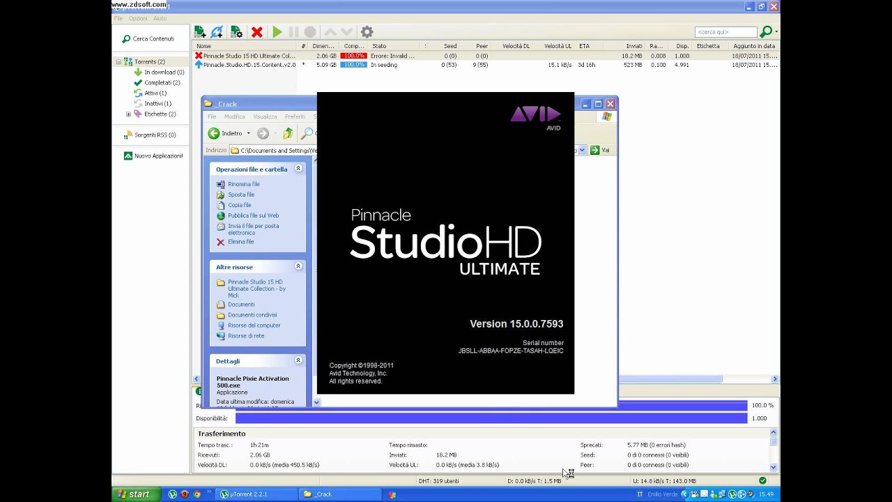 pinnacle studio 18 craccato tutti gli effetti e plugin ita hd