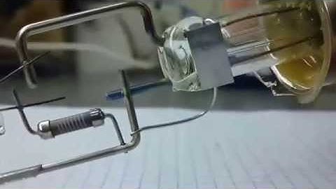 Inside a mercury vapor light bulb