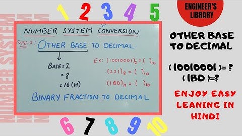 OTHER BASE TO DECIMAL | NUMBER SYSTEM | DIGITAL ELECTRONICS