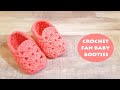 How to crochet fan stitch baby booties? | Crochet With Samra