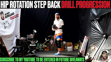 Hip Rotation Step Back Drill Progression | HIP ROTATION DRILL PROGRESSIONS