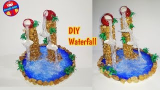 Easy hot glue waterfall // Best out of waste waterfall// Crafts Vine