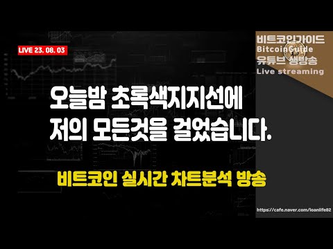   8월 3일 실시간방송 오늘밤 초록색지지선에 저의 모든것을 걸었습니다 비트코인 실시간 차트분석 BTC XRP ETH US100 비트코인가이드 나스닥 빙엑스