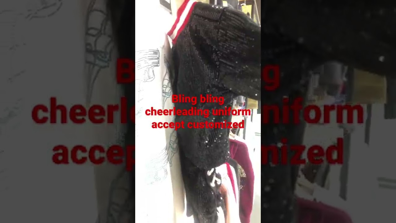 Bling bling cheerleading uniform for sexy girls accept customized 