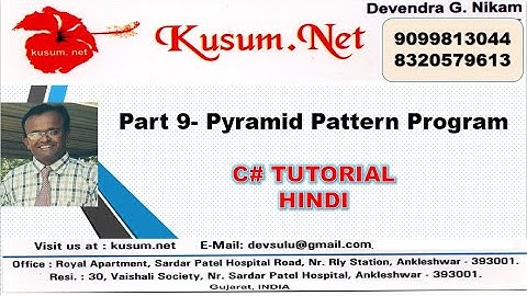 PART 9- PYRAMID PATTERN IN C# || ASP.NET MVC, WEB API, BOOTSTRAP,JQUERY || C# TUTORIAL