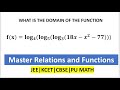 01 Relation & Functions | Find Domain of a Composite Log Function | KT | JEE | CBSE|