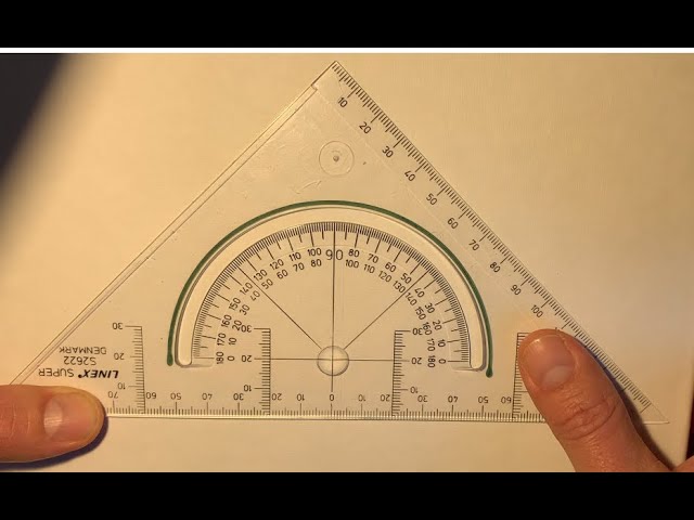 Sådan måler man en vinkel med en vinkelmåler? - YouTube