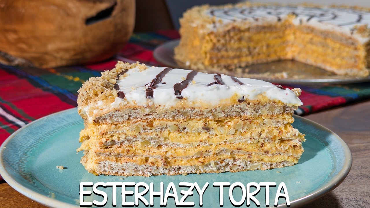 Esterhazi (Esterházy) torta – originalni mađarski recept | Kremasta torta od badema