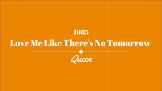 [80&#39;s] LOVE ME LIKE THERE&#39;S NO TOMORROW - FREDDIE MERCURY ~ 1985