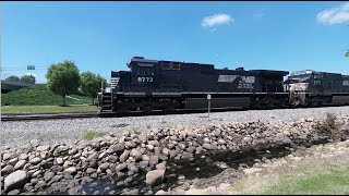 NS 163 with Standard Cab GE Lead and Tennessee Eastman Cars