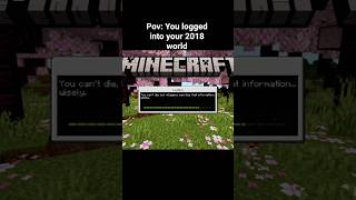 You logged into your 2018 world 💜..... #minecraft #trending #nostalgia #viral
