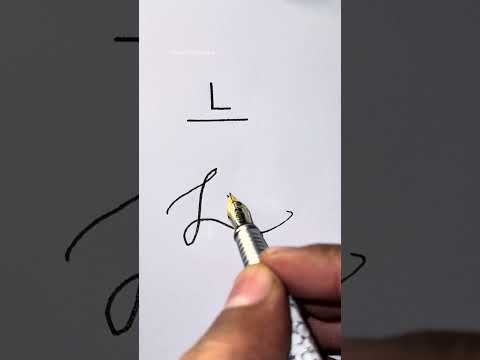 Signature style of the letter L #signature #handwriting #howtodraw #calligraphy #art