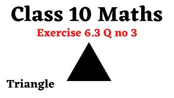 Class 10 Triangle | Exercise 6.3 Q no 3 | @Lkclasses
